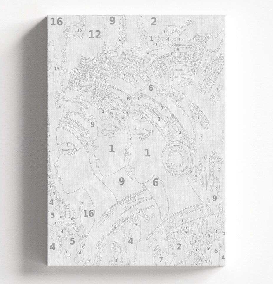 SİYAHİ KADIN - SAYILARLA BOYAMA SETİ