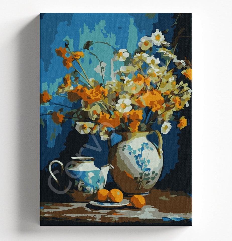 MANDALİNA VAZO - SAYILARLA BOYAMA SETİ