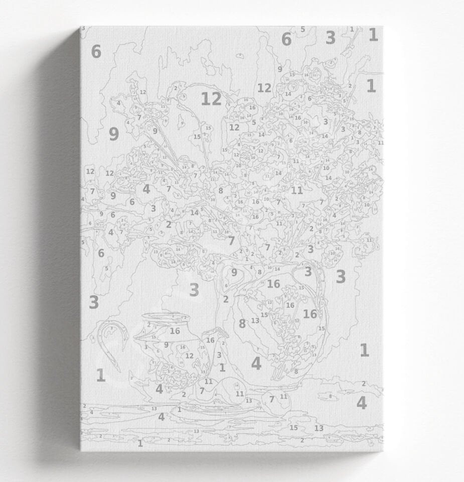 MANDALİNA VAZO - SAYILARLA BOYAMA SETİ