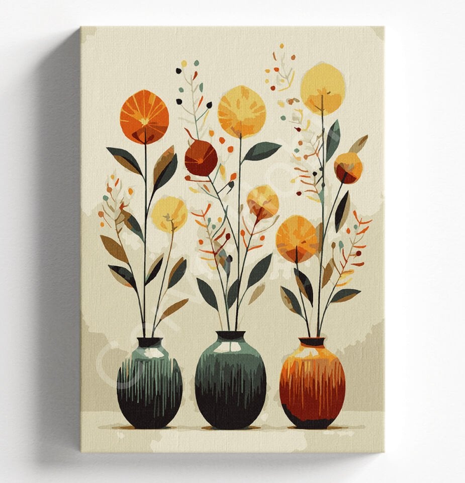 3 LÜ VAZO - SAYILARLA BOYAMA SETİ