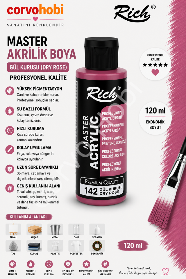 RİCH MASTER 120 CC GÜL KURUSU