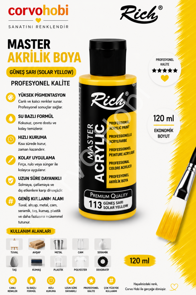 RİCH MASTER 120 CC GÜNEŞ SARI
