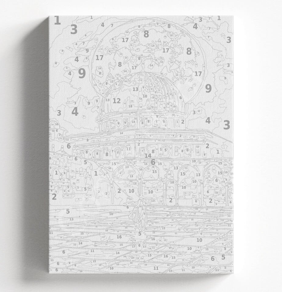 MESCİDİ AKSA DOLUNAY - SAYILARLA BOYAMA SETİ