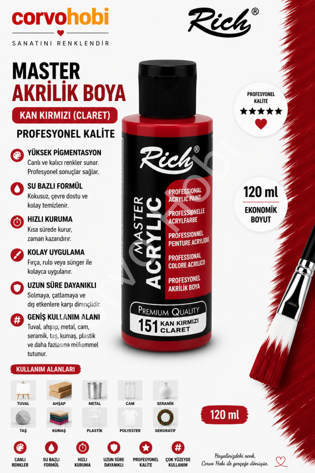 RİCH MASTER 120 CC KAN KIRMIZI