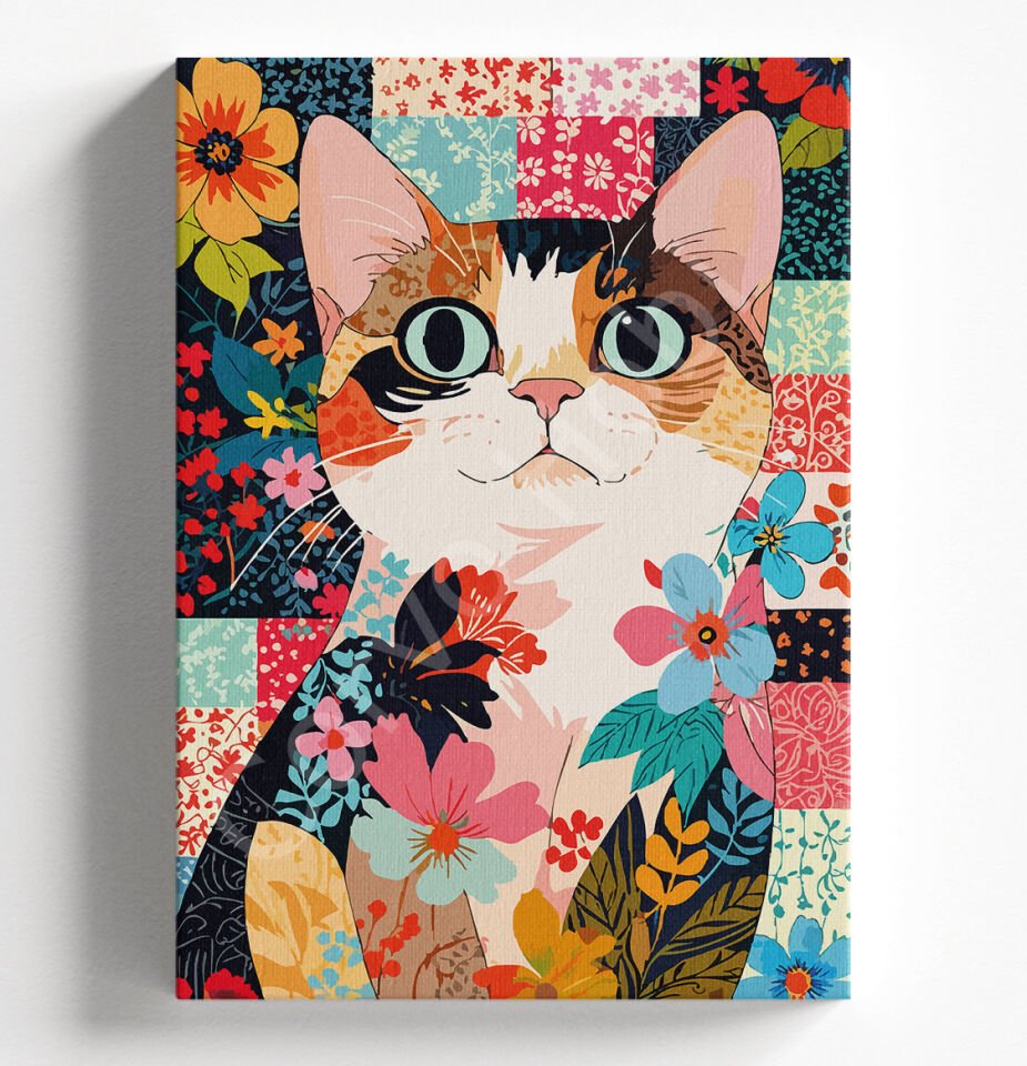 HALI DESENLİ KEDİ - SAYILARLA BOYAMA SETİ