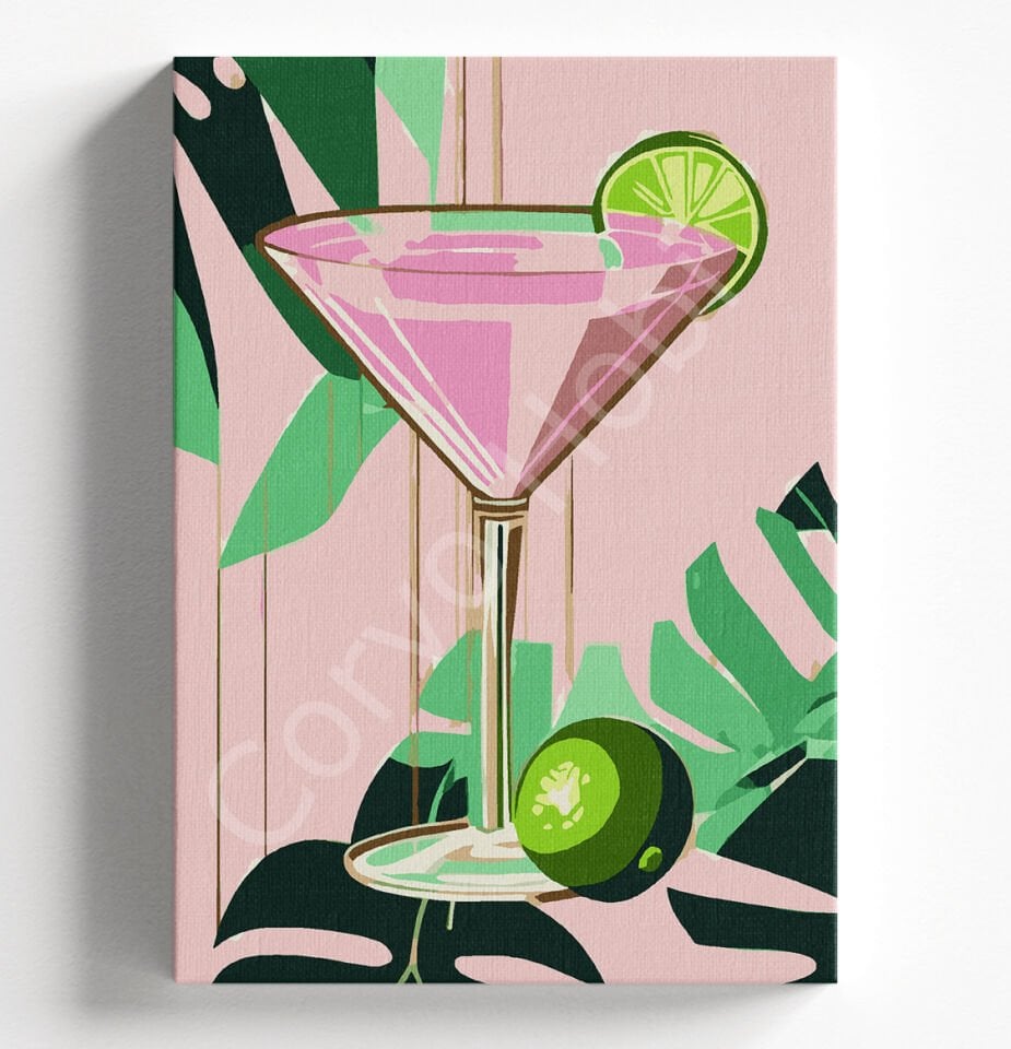 PEMBE KOKTEYL - SAYILARLA BOYAMA SETİ