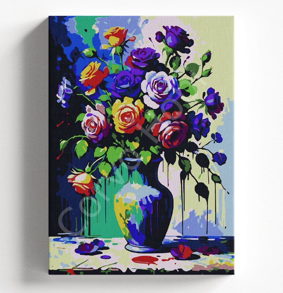 RENKLİ GÜLLER - SAYILARLA BOYAMA SETİ