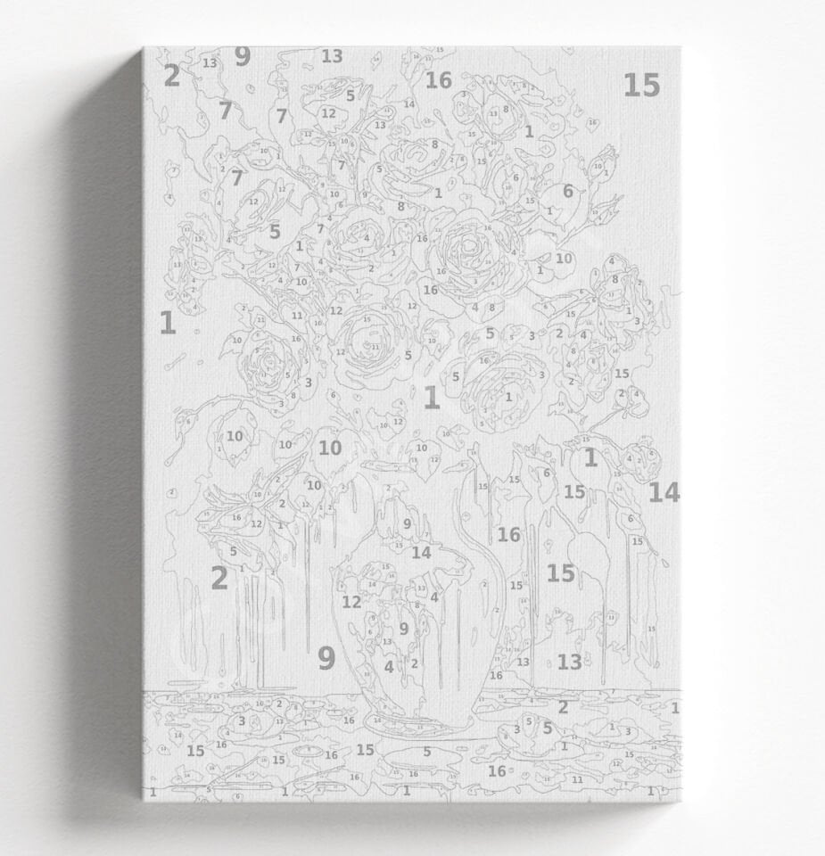 RENKLİ GÜLLER - SAYILARLA BOYAMA SETİ