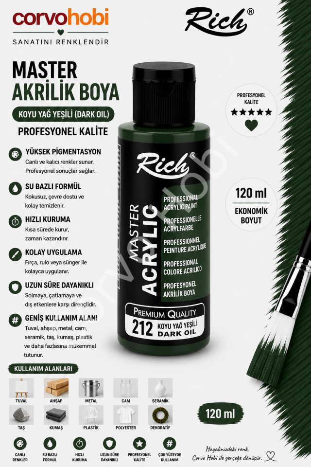 RİCH MASTER 120 CC KOYU YAĞ YEŞİLİ