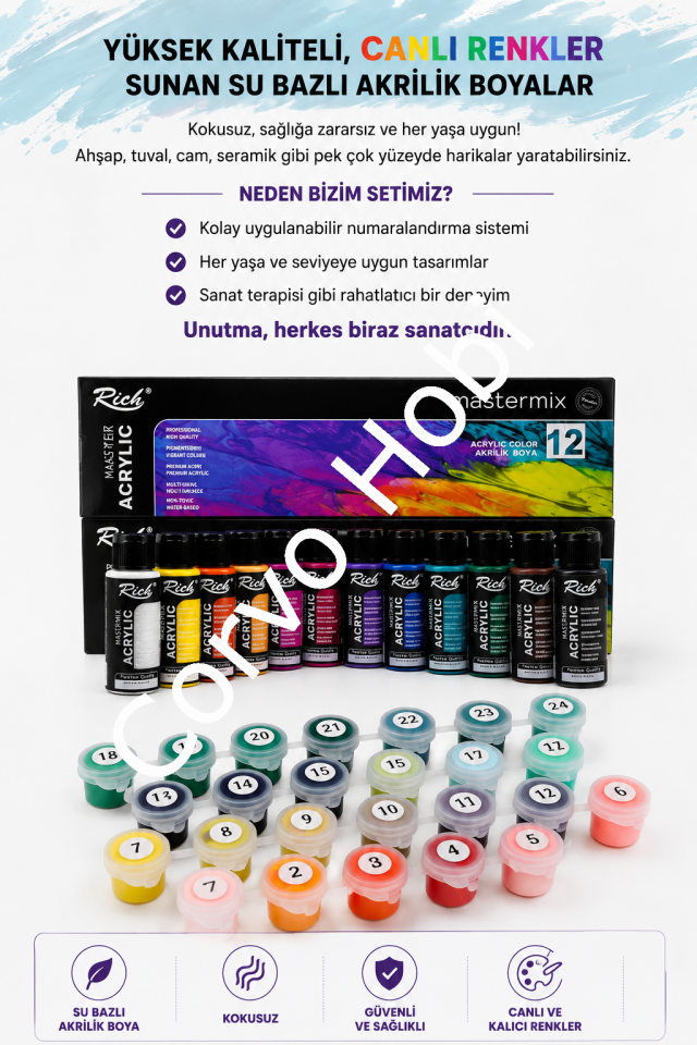 MESCİDİ AKSA BAHÇE- SAYILARLA BOYAMA SETİ