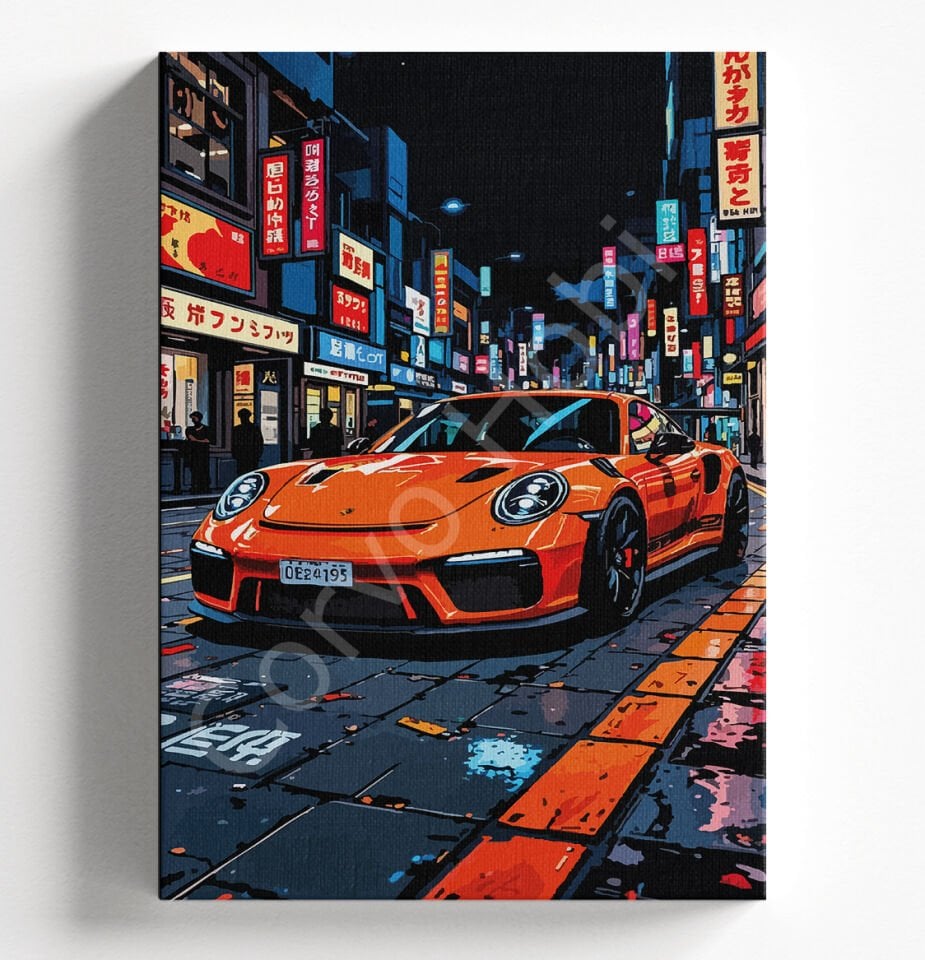 JAPON ARABA - SAYILARLA BOYAMA SETİ