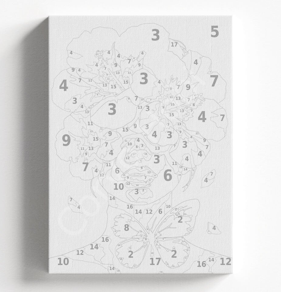 KELEBEK KADIN - SAYILARLA BOYAMA SETİ