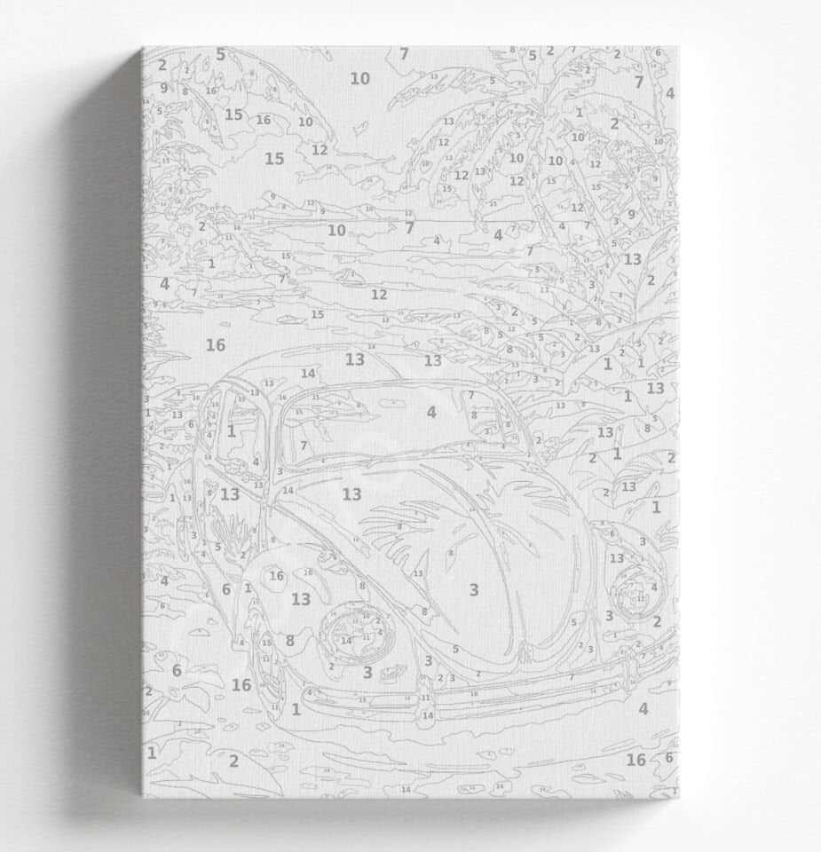 YEŞİL VOSVOS - SAYILARLA BOYAMA SETİ