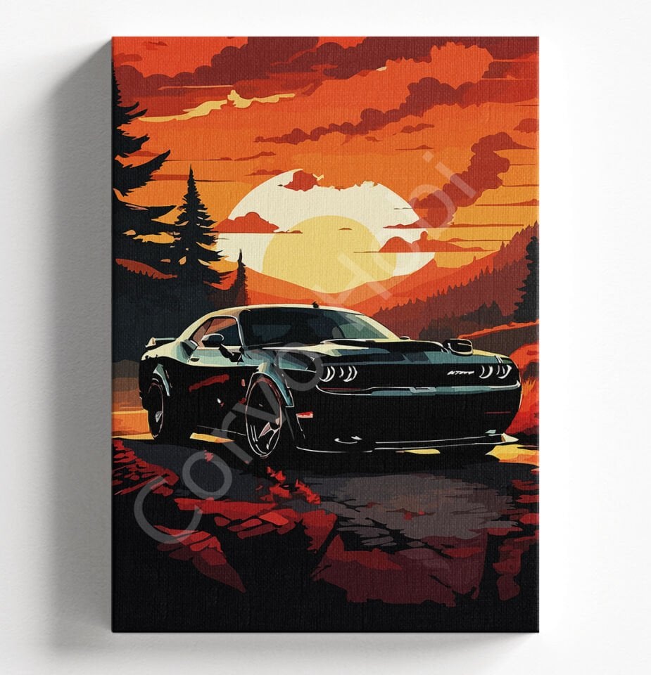 SİYAH ARABA - SAYILARLA BOYAMA SETİ