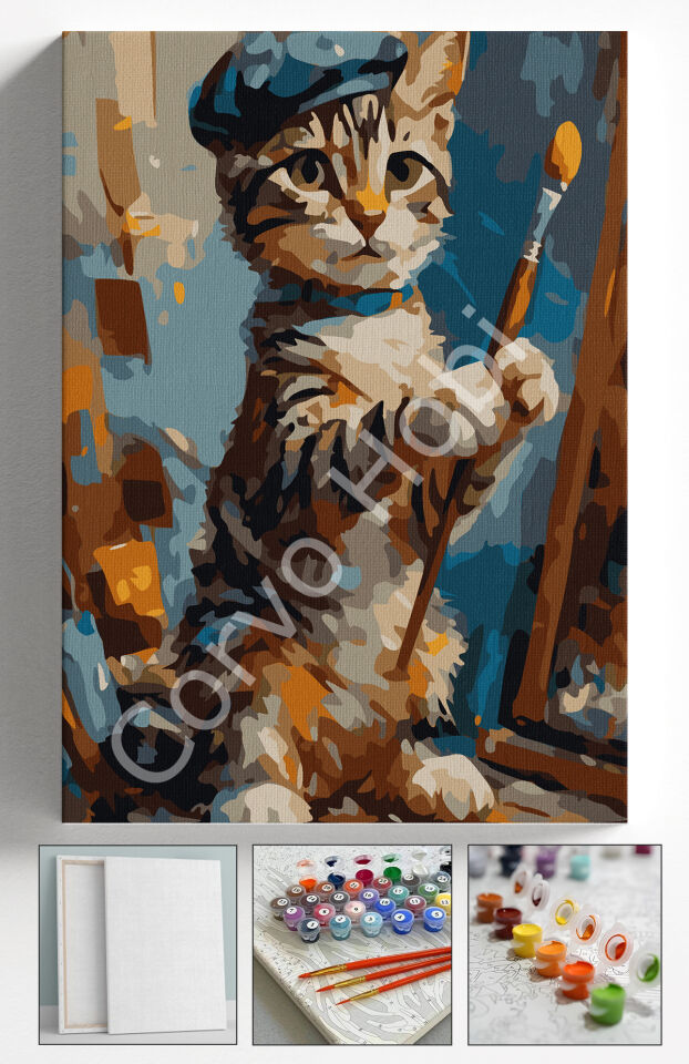 RESSAM KEDİ - SAYILARLA BOYAMA SETİ