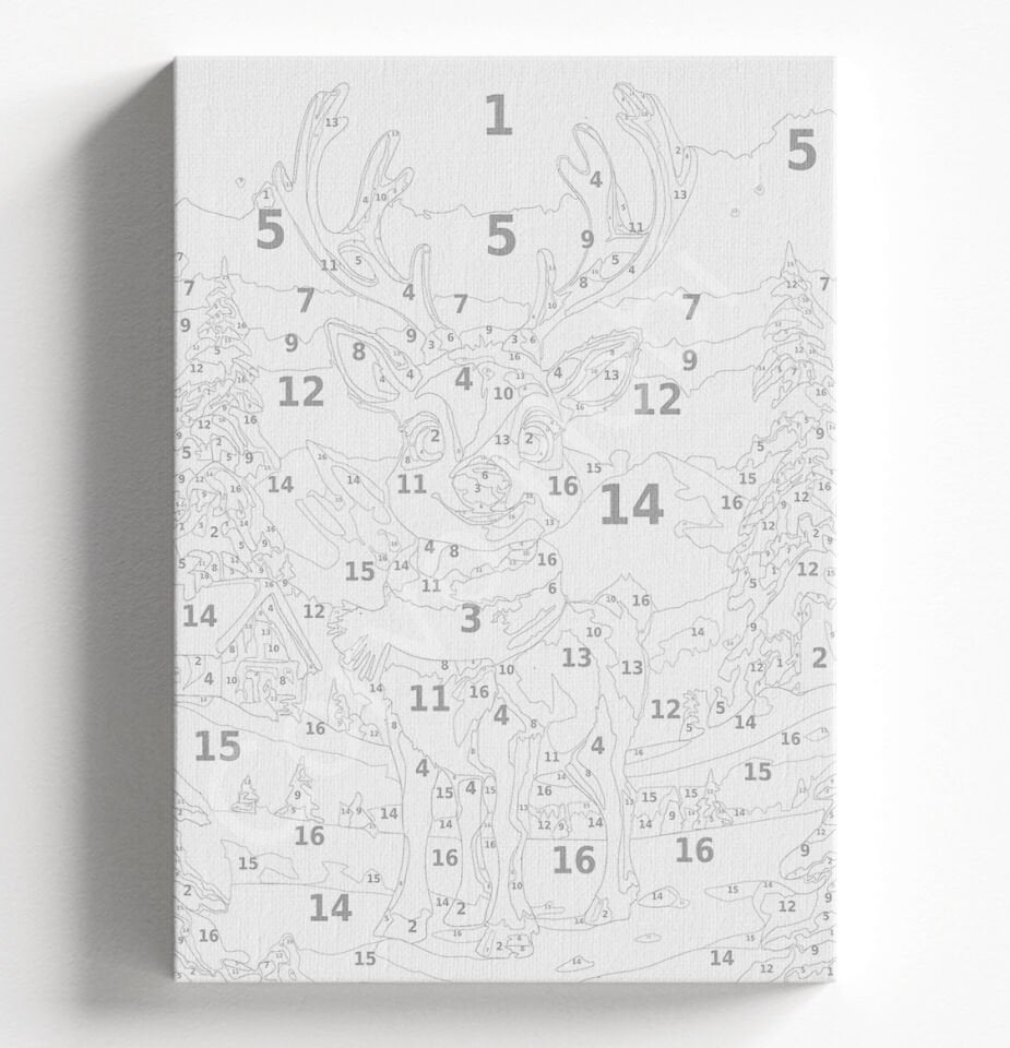 YILBAŞI GEYİK - SAYILARLA BOYAMA SETİ