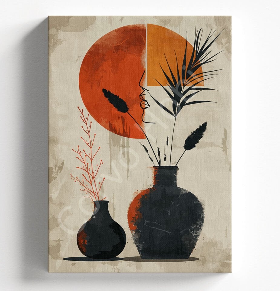 VAZODA KADIN YÜZÜ  - SAYILARLA BOYAMA SETİ