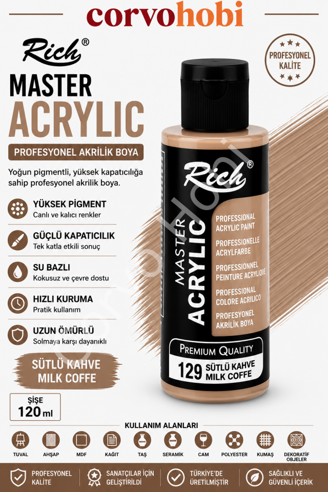 RİCH MASTER 120 CC SÜTLÜ KAHVE