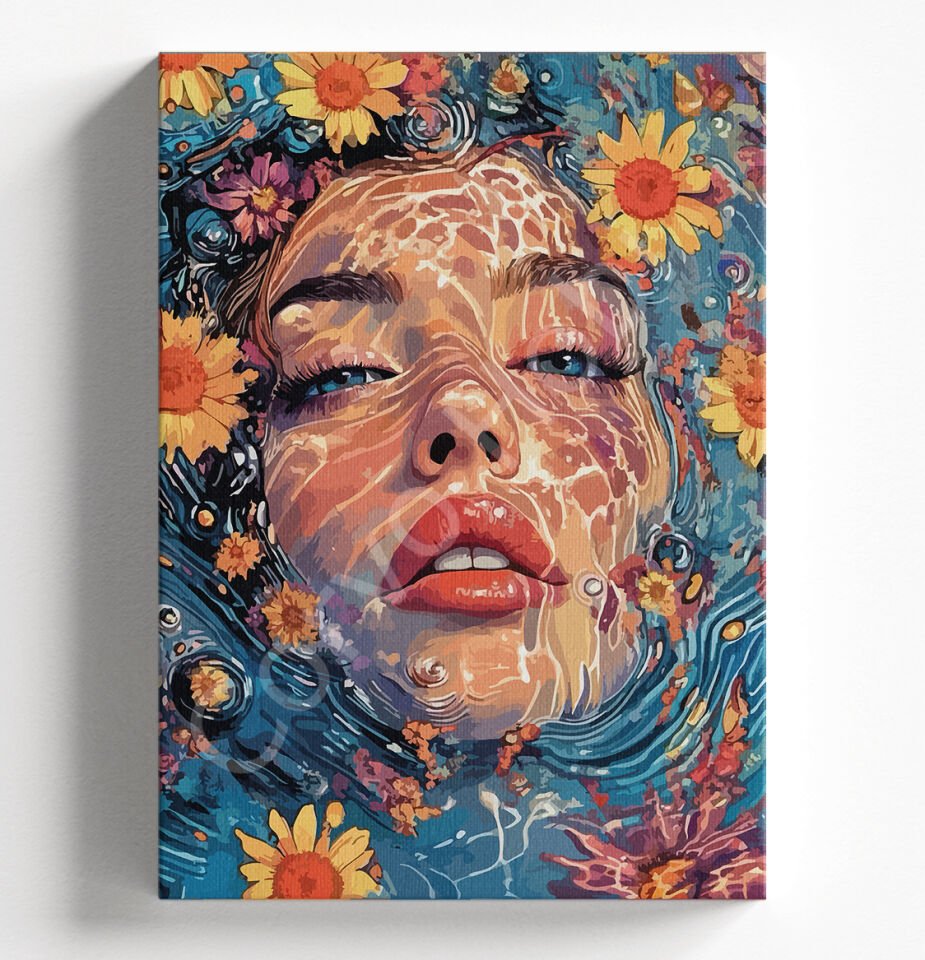 SU VE KADIN - SAYILARLA BOYAMA SETİ