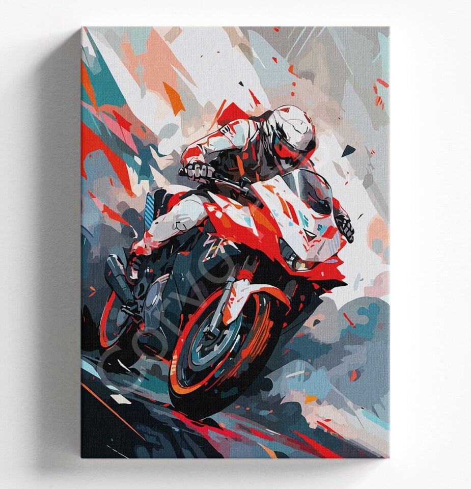 SÜPER MOTO - SAYILARLA BOYAMA SETİ