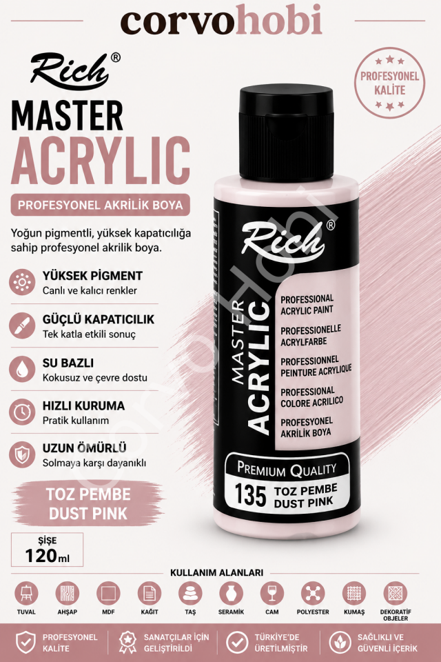 RİCH MASTER 120 CC TOZ PEMBE