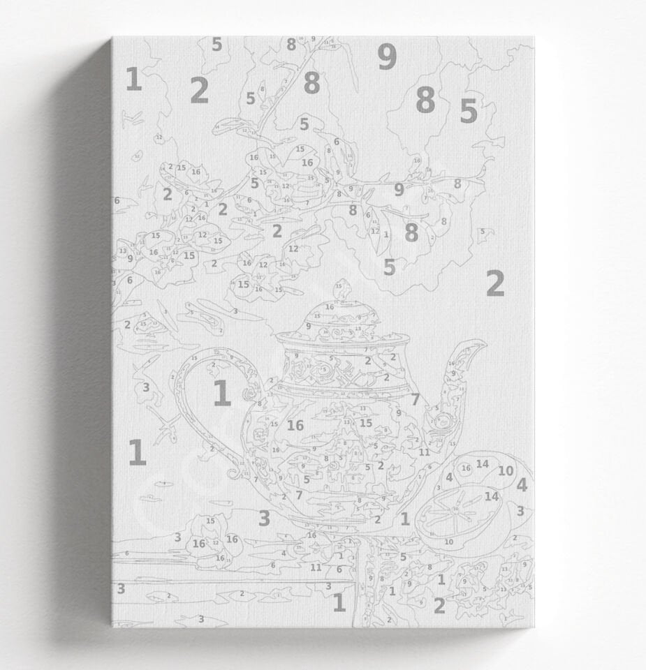 PORTAKAL VAZO - SAYILARLA BOYAMA SETİ