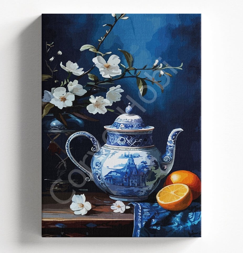 PORTAKAL VAZO - SAYILARLA BOYAMA SETİ