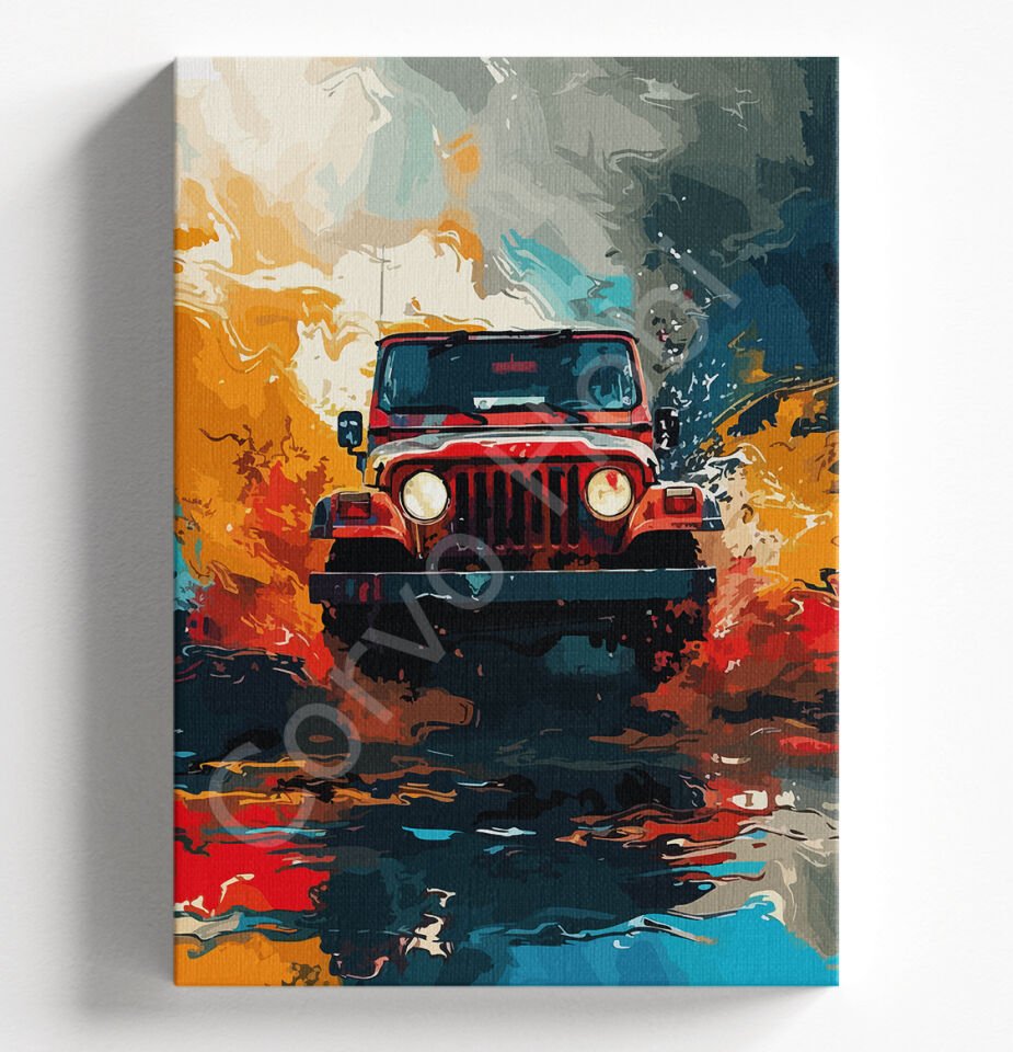 SİSLİ JEEP - SAYILARLA BOYAMA SETİ