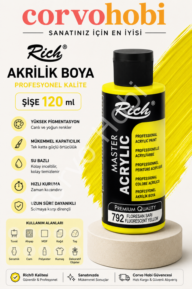 RİCH MASTER 120 CC ZEYTİN FLORESAN SARI