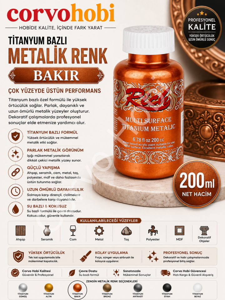 RİCH METALİK 200 CC TİTANYUM BAKIR