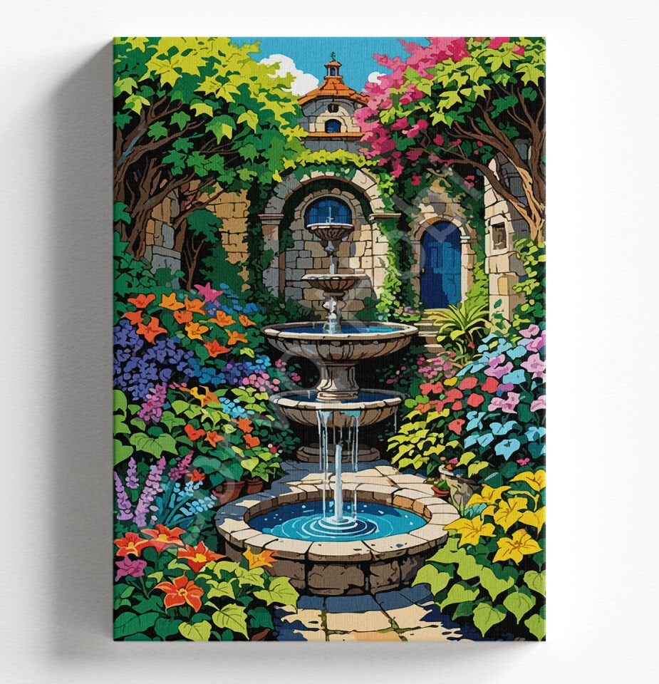 ÇİÇEKLİ ÇEŞME - SAYILARLA BOYAMA SETİ