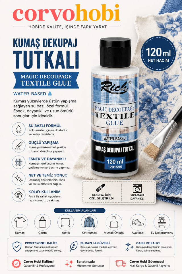 RİCH 120 CC KUMAŞ DEKUPAJ TUTKALI