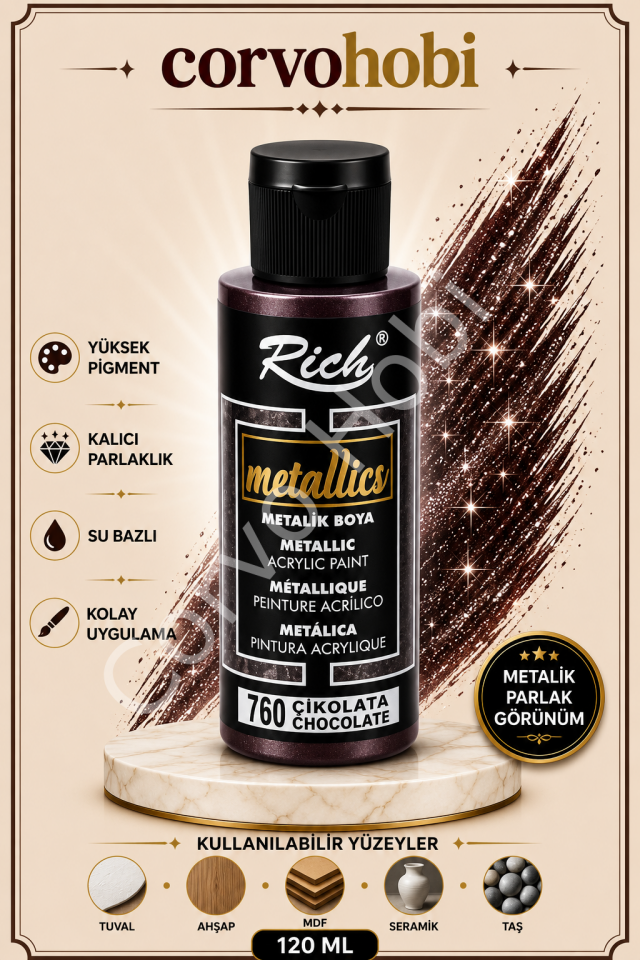 RİCH 120 CC METALİK ÇİKOLATA
