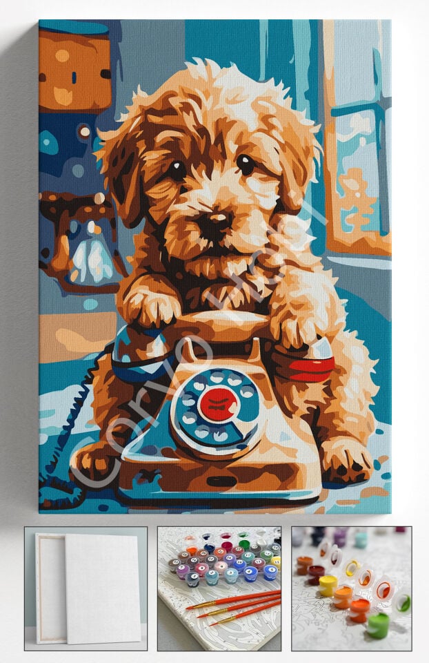 TELEFONLU KÖPEK - SAYILARLA BOYAMA SETİ