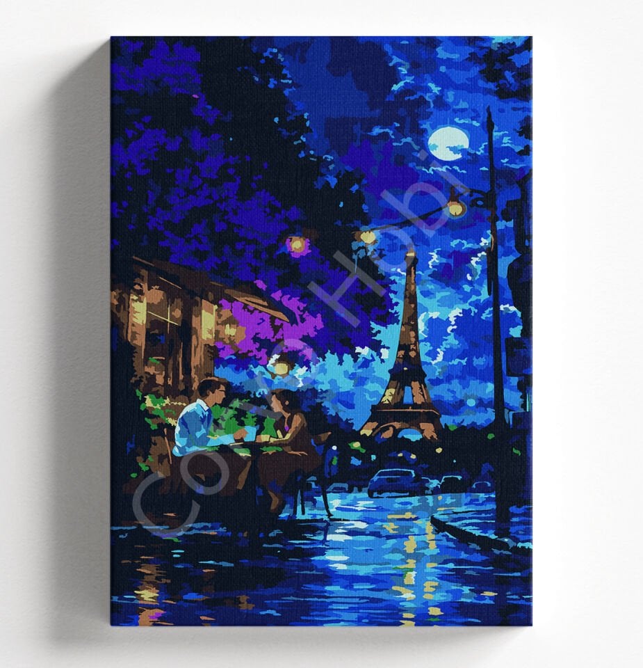 PARİS GECE - SAYILARLA BOYAMA SETİ