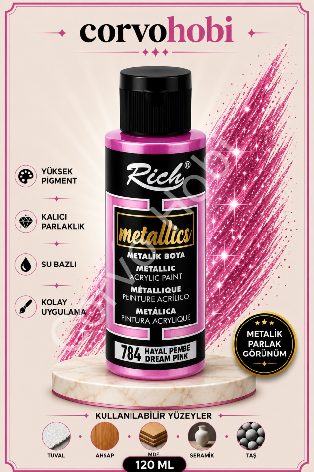RİCH 120 CC METALİK HAYAL PEMBE