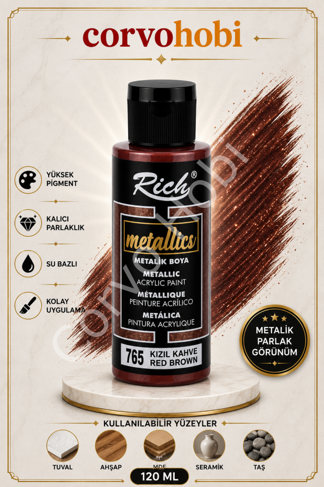 RİCH 120 CC METALİK KIZIL KAHVE