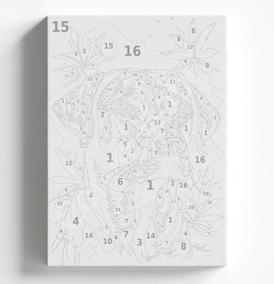 KAHVERENGİ KÖPEK - SAYILARLA BOYAMA SETİ