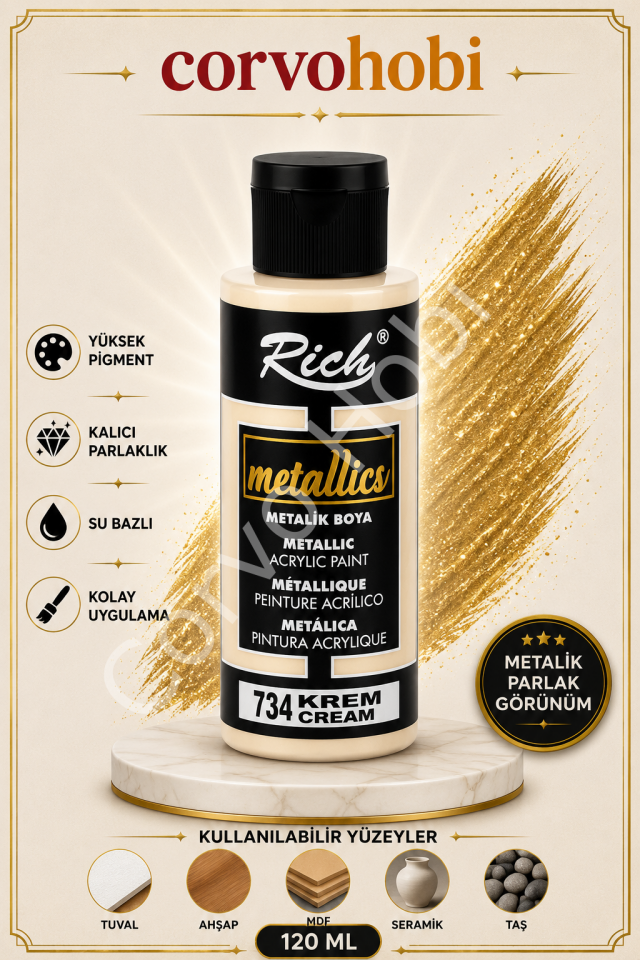 RİCH 120 CC METALİK KREM