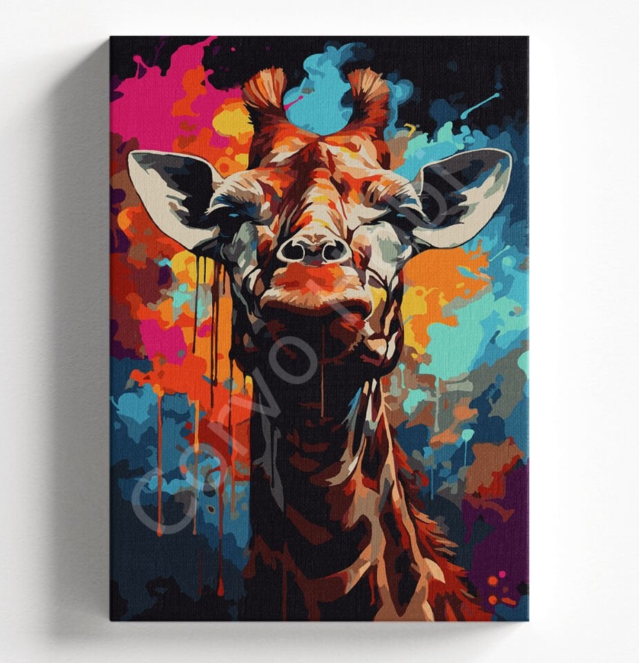 ZÜRAFA - SAYILARLA BOYAMA SETİ