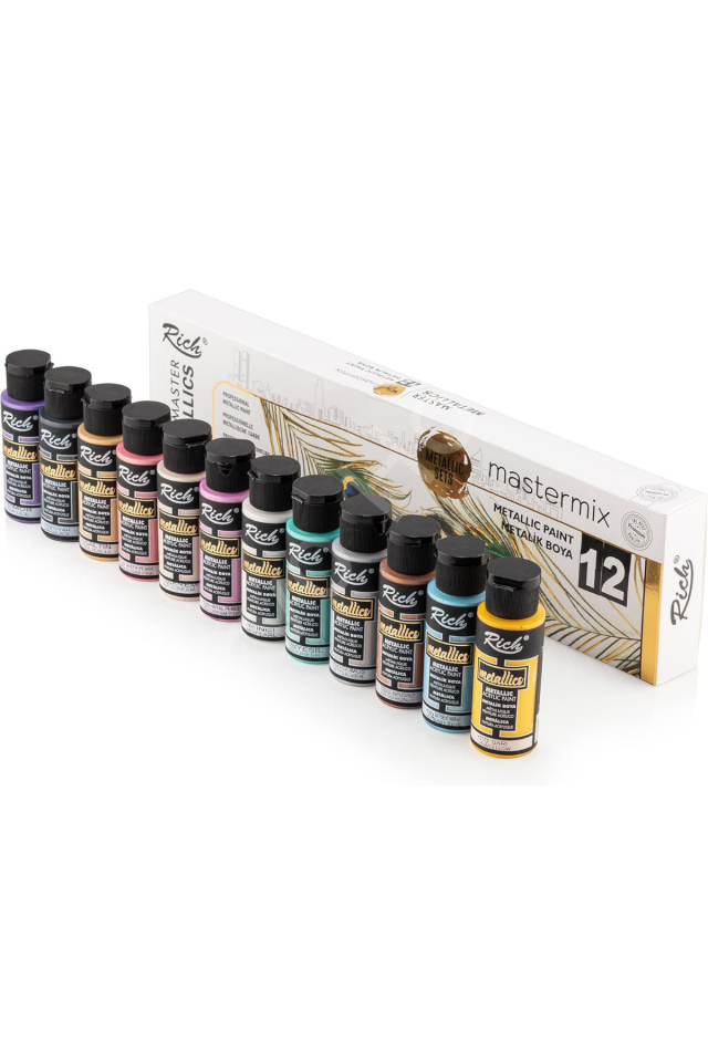 Rich Mastermix Akrilik Boya 60 Cc 12 Li Metalik Renkler