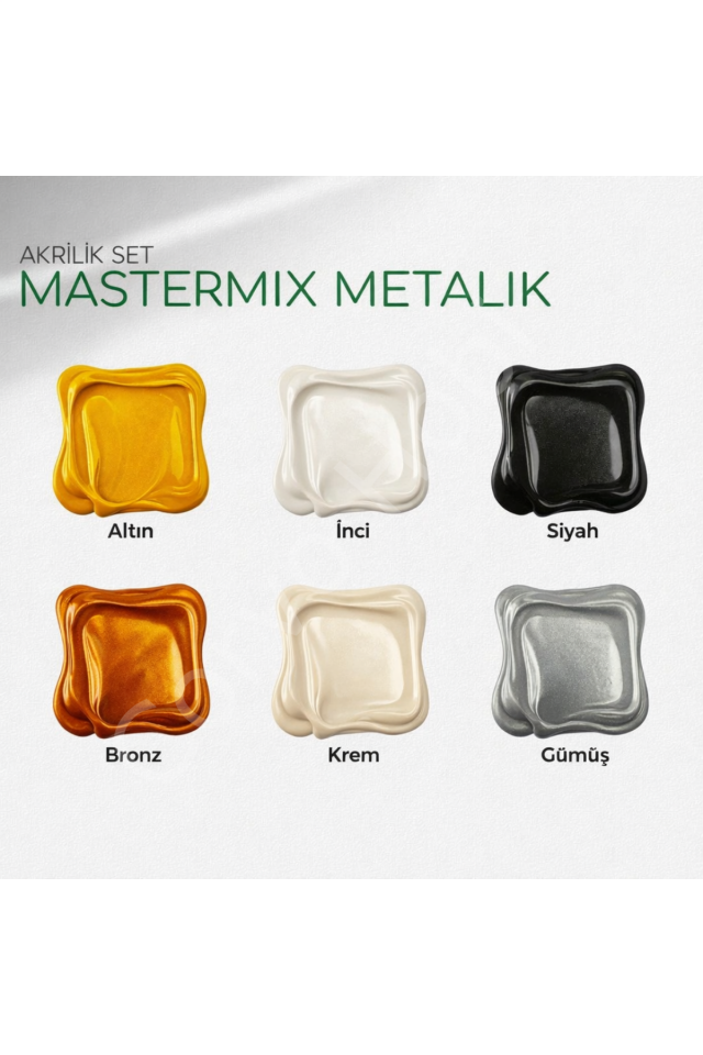 Rich Mastermix Akrilik Boya 60 Cc 6 Lı Metalik Renkler