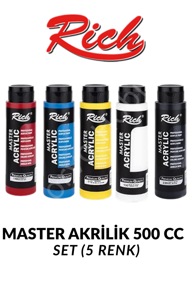 RİCH MASTER AKRİLİK 500CC 5Lİ SET