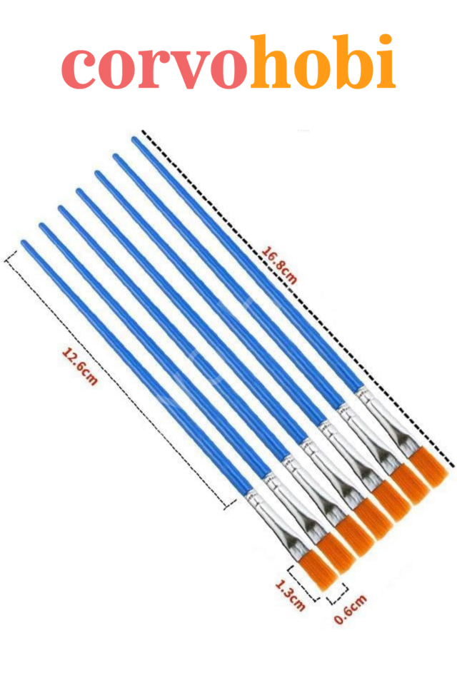 DÜZ & SİVRİ UÇLU AKRİLİK BOYA FIRÇASI , DÜZ FIRÇA
