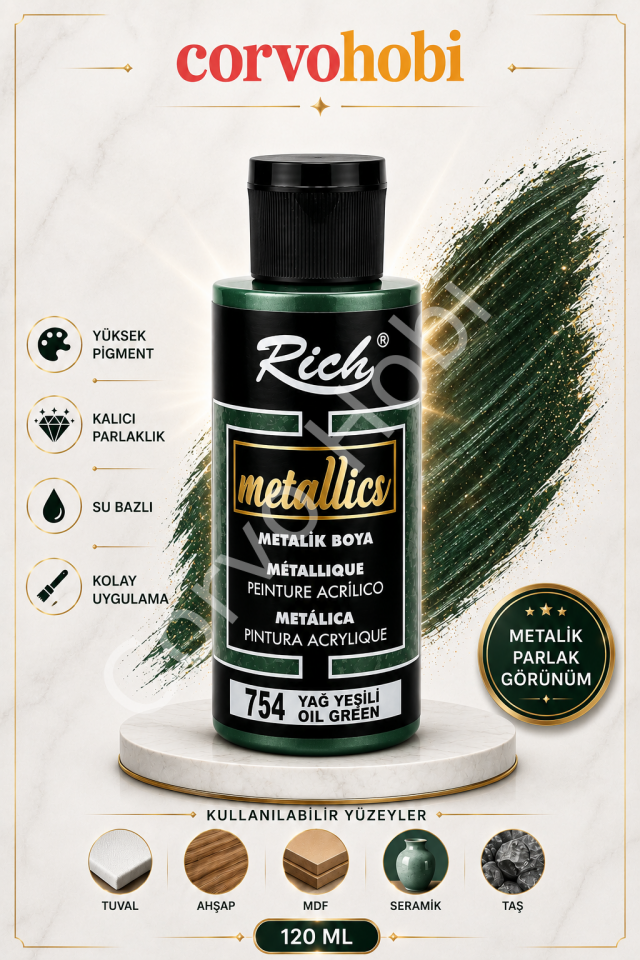 RİCH 120 CC METALİK YAĞ YEŞİLİ