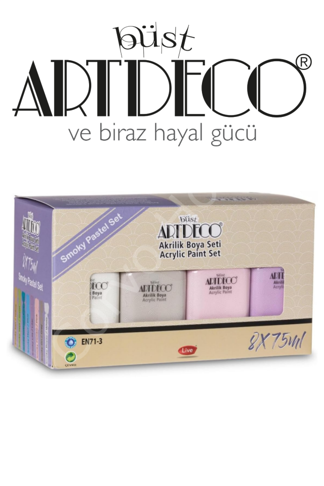Artdeco Akrilik Boya 8x75ml Pastel Smoky Renkler Set