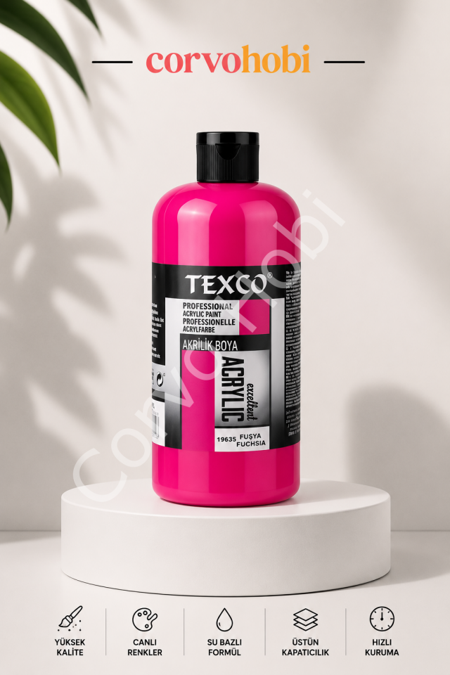 TEXCO AKRİLİK BOYA 1.5 KG FUŞYA