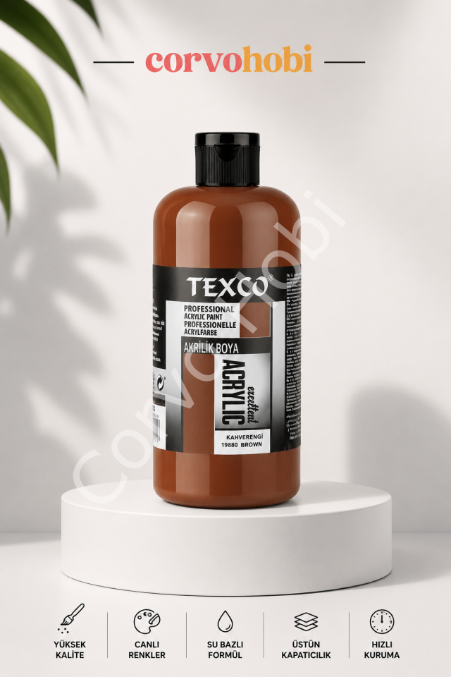 TEXCO AKRİLİK BOYA 1.5 KG KAHVERENGİ
