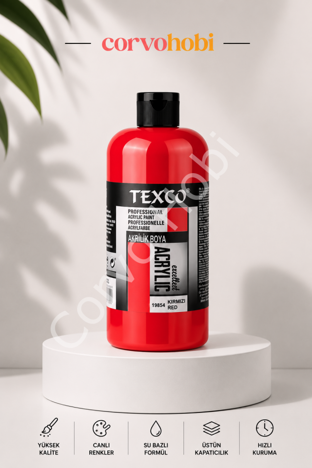 TEXCO AKRİLİK BOYA 1.5 KG KIRMIZI