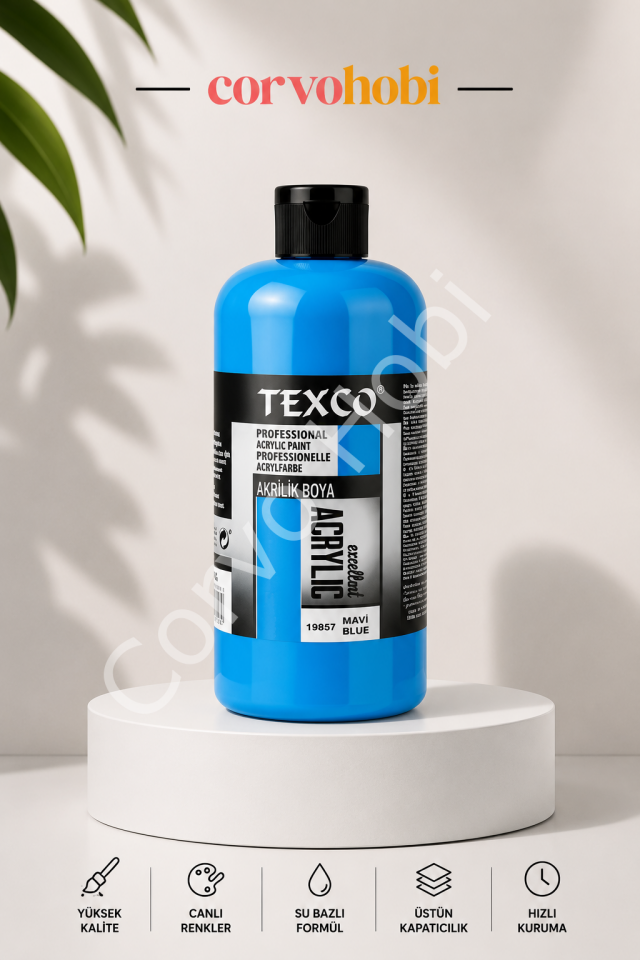 TEXCO AKRİLİK BOYA 1.5 KG MAVİ